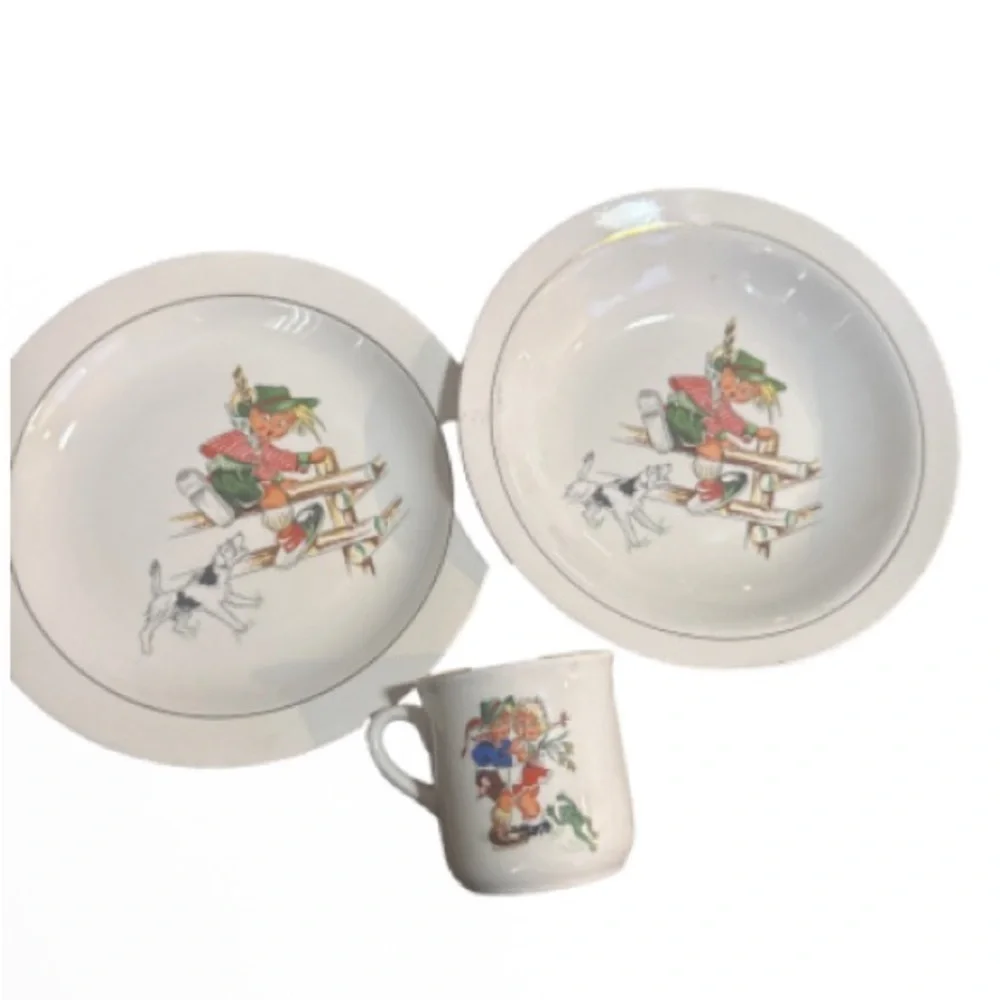 Figgjo flint Whimsical White children's Dinnerware set